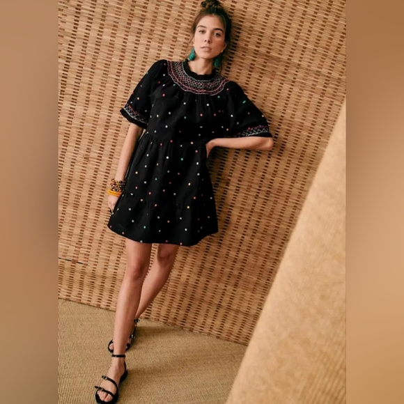 Gorgeous embroidered dress Sezane - Picture 4 of 16